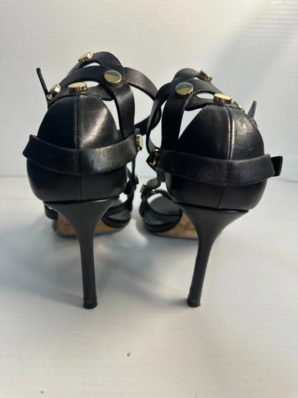 Jimmy Choo Strappy and Studded Heels - Picture 3 of 5